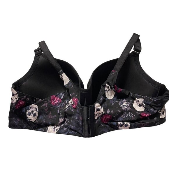 Torrid Womens NWT Black Skull Smooth Lined Full Coverage Balconette Bra Sz 42G - Picture 8 of 8